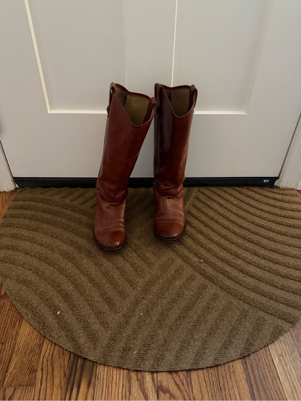 Frye Melissa Tall Boots with Extended Calf in Cognac